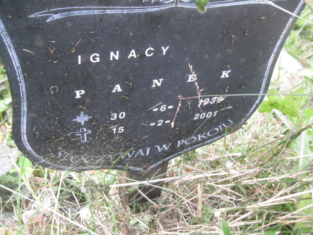 Ignacy Panek 1939 Bytom - Grobonet - Wyszukiwarka osób pochowanych