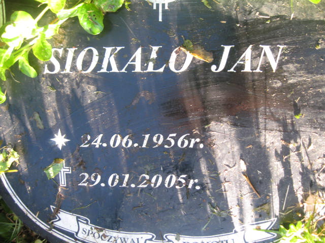 Jan Siokało 1956 Bytom - Grobonet - Wyszukiwarka osób pochowanych