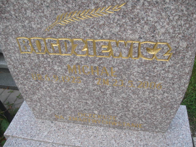 Michał Bogdziewicz 1925 Bytom - Grobonet - Wyszukiwarka osób pochowanych